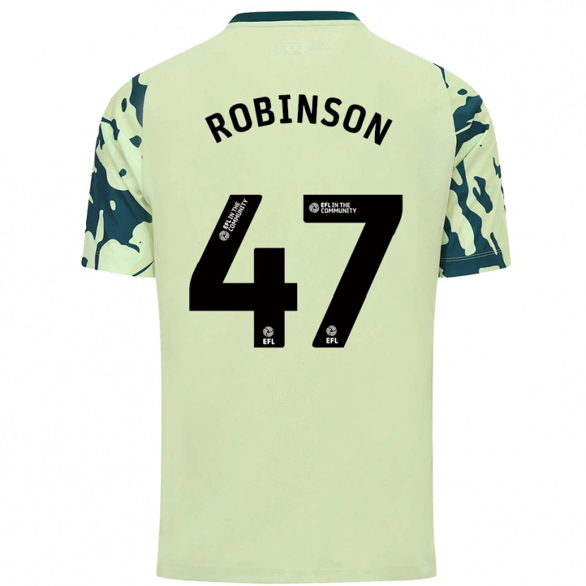 Danxen Criança Camisola Callum Robinson #47 Verde Escuro Alternativa 2025/26 Camisa