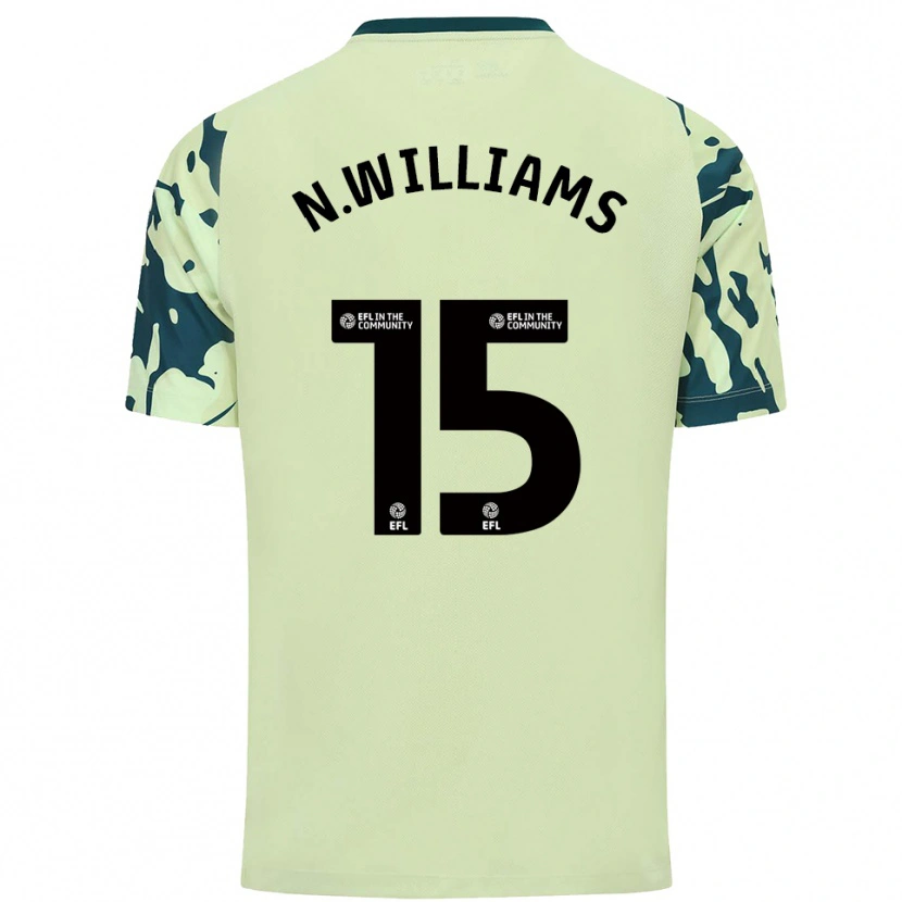 Danxen Criança Camisola Noah Williams #15 Verde Escuro Alternativa 2025/26 Camisa