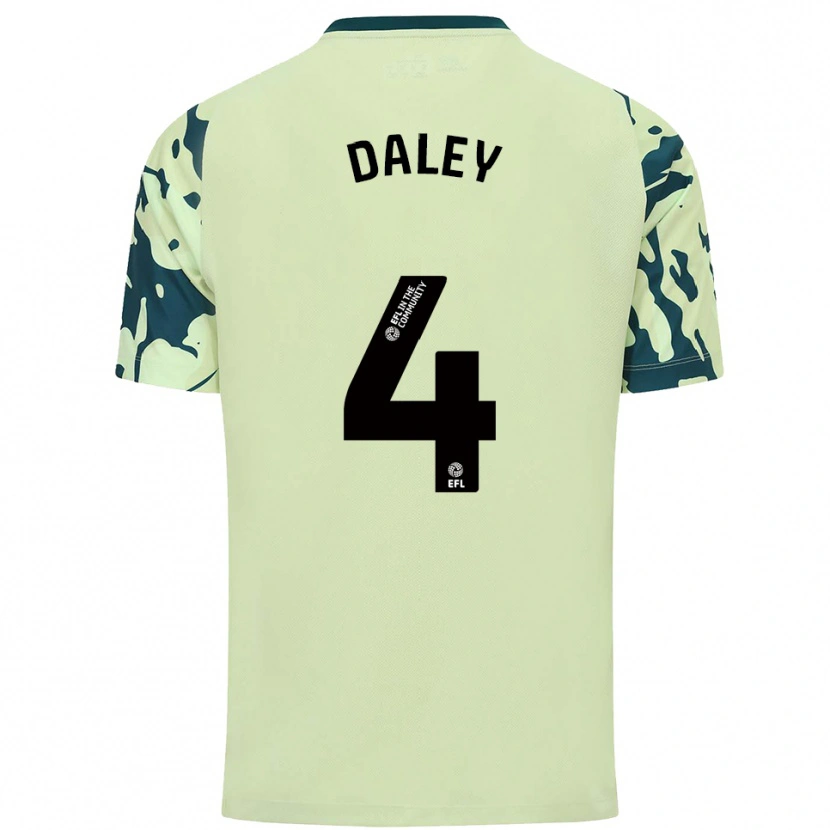 Danxen Criança Camisola Hannah Daley #4 Verde Escuro Alternativa 2025/26 Camisa