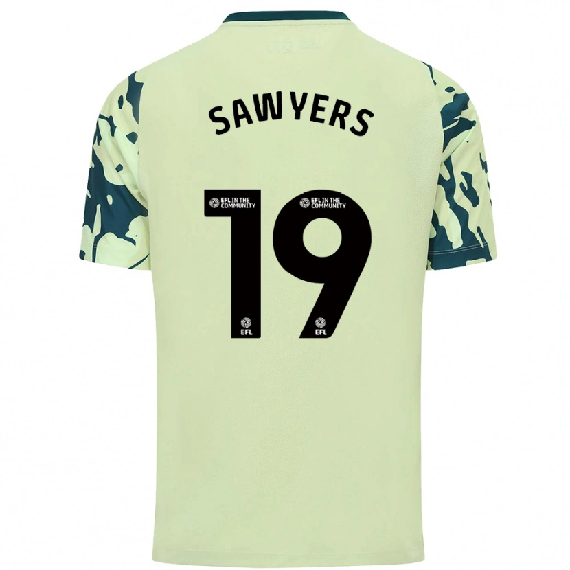 Danxen Criança Camisola Romaine Sawyers #19 Verde Escuro Alternativa 2025/26 Camisa
