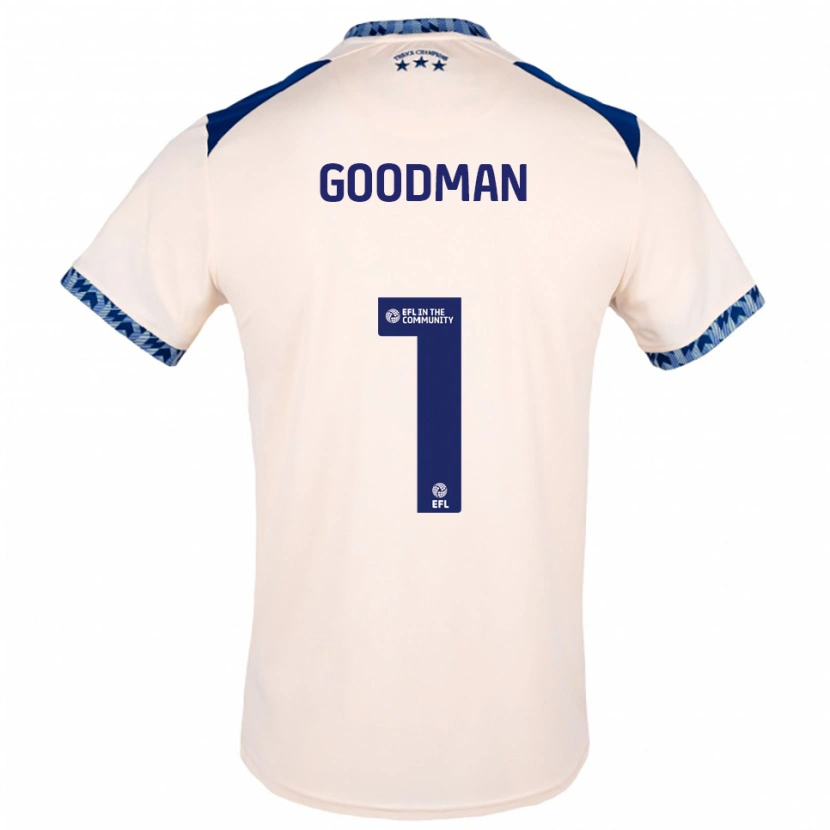 Danxen Criança Camisola Owen Goodman #1 Branco Sujo Azul Marinho Alternativa 2025/26 Camisa