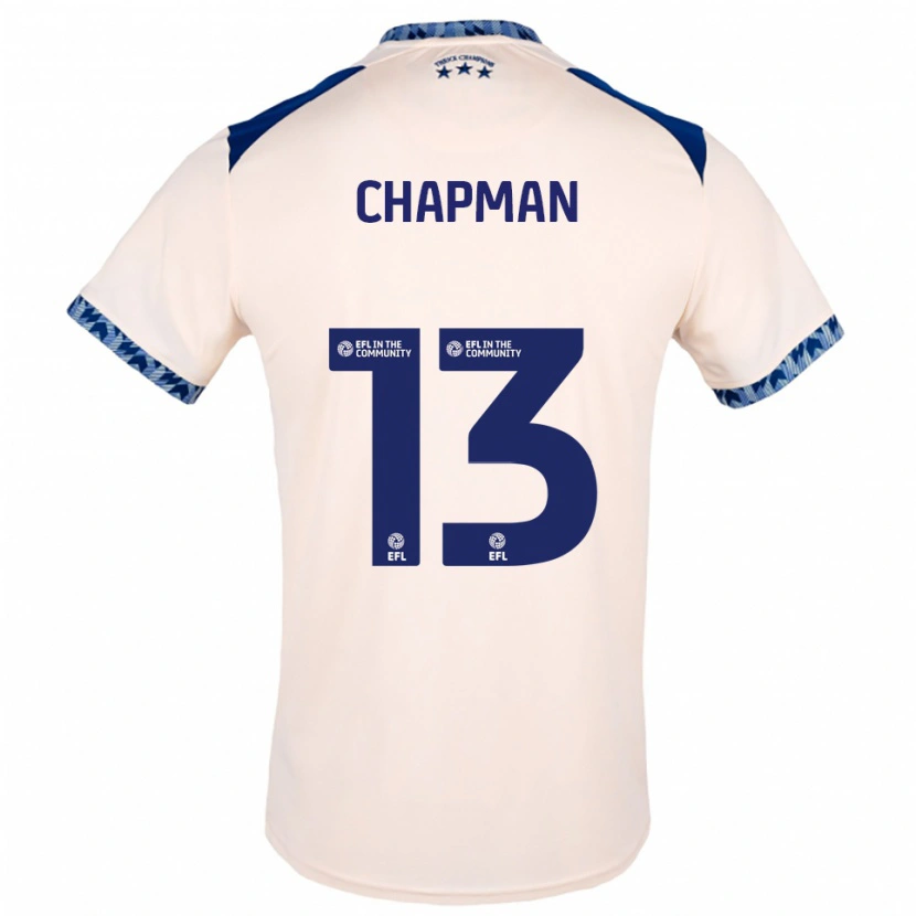 Danxen Criança Camisola Jacob Chapman #13 Branco Sujo Azul Marinho Alternativa 2025/26 Camisa