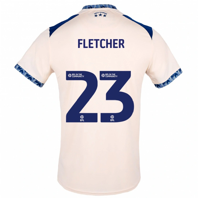 Danxen Criança Camisola Serena Fletcher #23 Branco Sujo Azul Marinho Alternativa 2025/26 Camisa