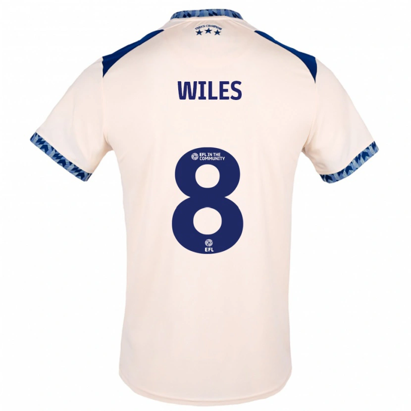 Danxen Criança Camisola Ben Wiles #8 Branco Sujo Azul Marinho Alternativa 2025/26 Camisa