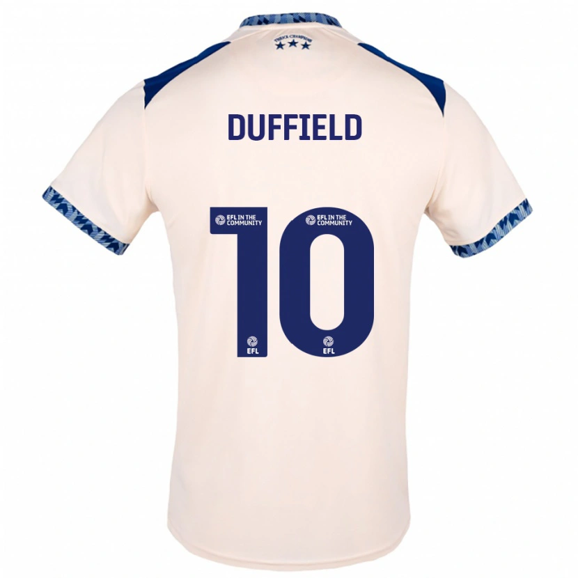 Danxen Criança Camisola Ella Duffield #10 Branco Sujo Azul Marinho Alternativa 2025/26 Camisa