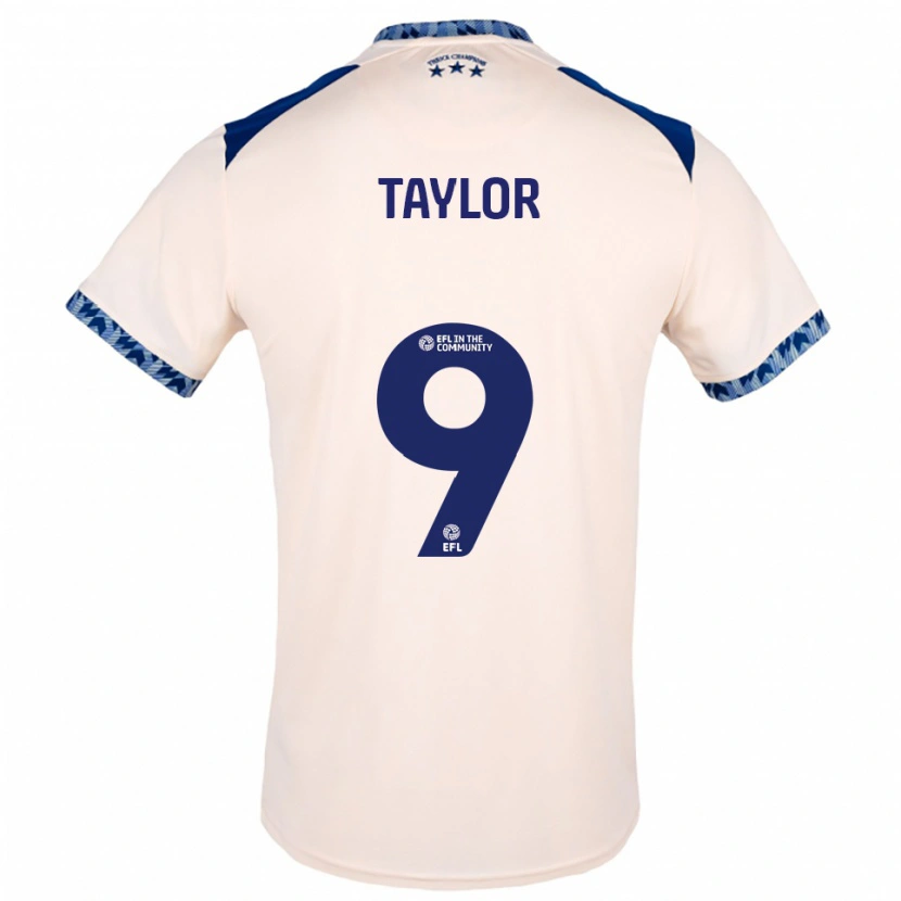 Danxen Criança Camisola Joe Taylor #9 Branco Sujo Azul Marinho Alternativa 2025/26 Camisa