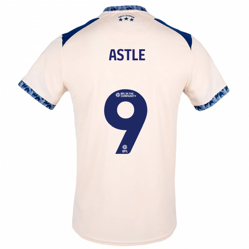 Danxen Criança Camisola Katie Astle #9 Branco Sujo Azul Marinho Alternativa 2025/26 Camisa