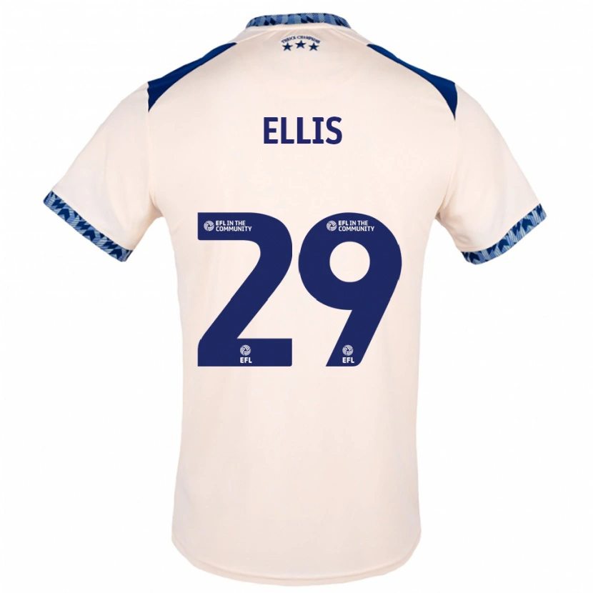 Danxen Criança Camisola Molly Ellis #29 Branco Sujo Azul Marinho Alternativa 2025/26 Camisa