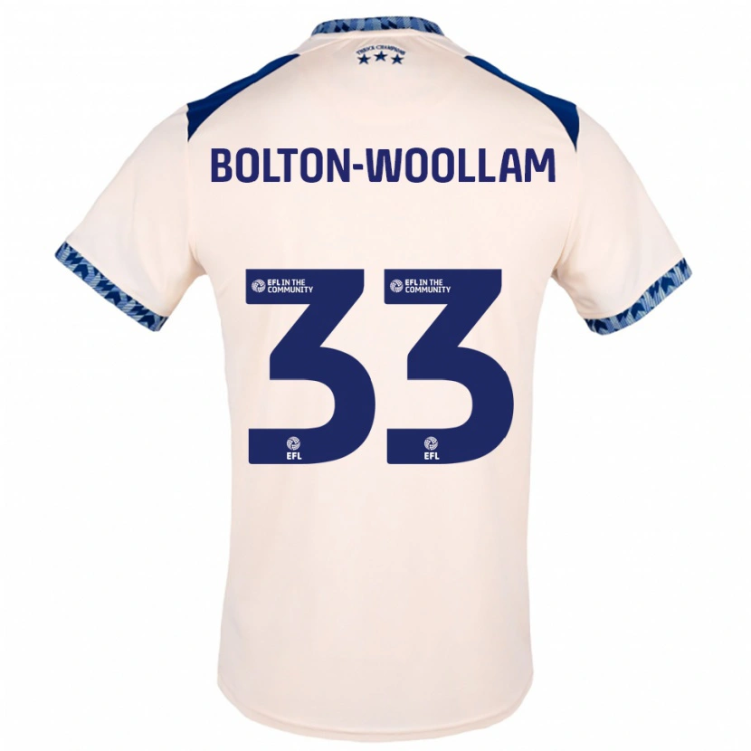 Danxen Criança Camisola Kacey Bolton-Woollam #33 Branco Sujo Azul Marinho Alternativa 2025/26 Camisa