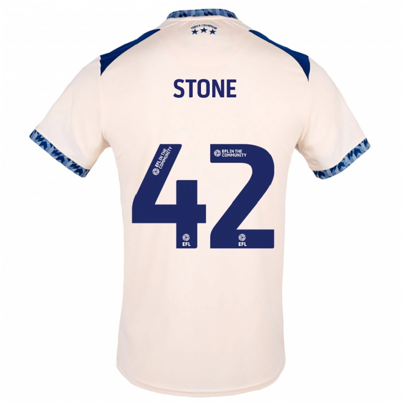 Danxen Criança Camisola Michael Stone #42 Branco Sujo Azul Marinho Alternativa 2025/26 Camisa