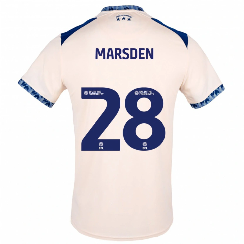 Danxen Criança Camisola Brooke Marsden #28 Branco Sujo Azul Marinho Alternativa 2025/26 Camisa