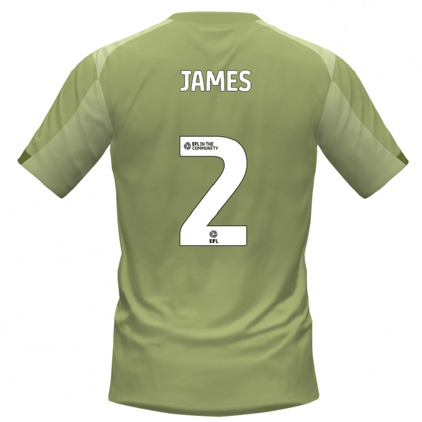 Danxen Criança Camisola Tom James #2 Sálvia Champagne Alternativa 2025/26 Camisa