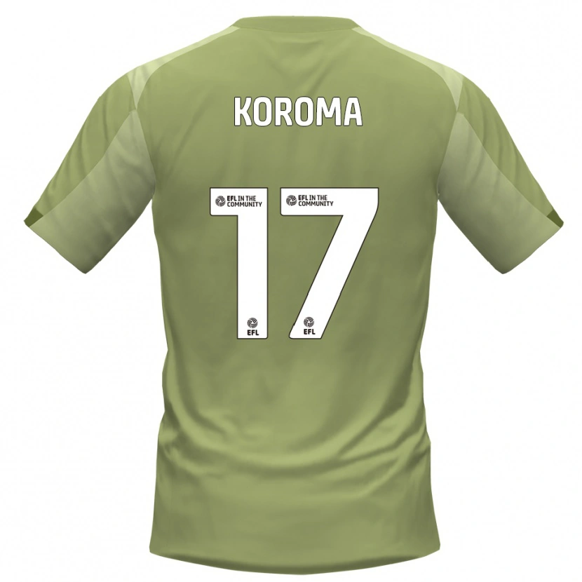 Danxen Criança Camisola Josh Koroma #17 Sálvia Champagne Alternativa 2025/26 Camisa