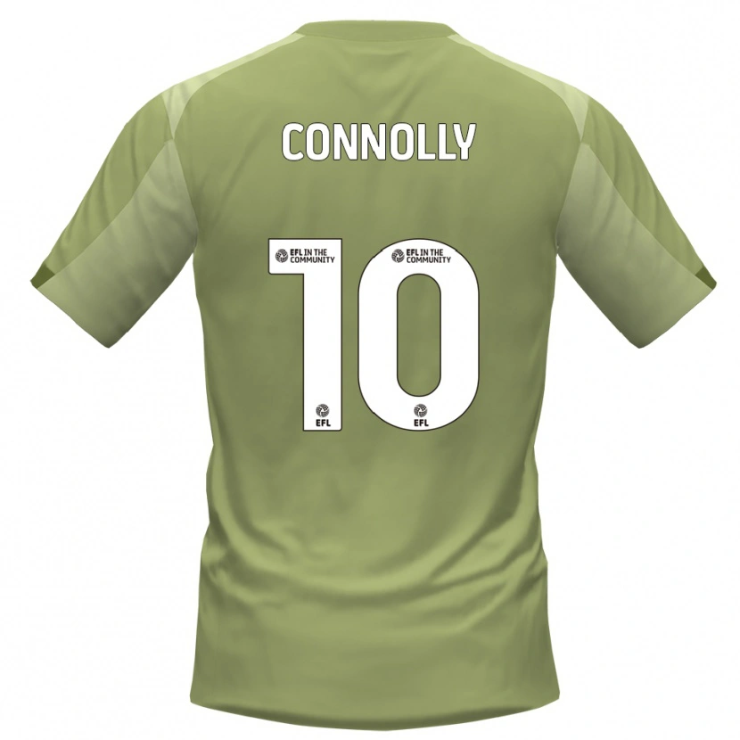 Danxen Criança Camisola Aaron Connolly #10 Sálvia Champagne Alternativa 2025/26 Camisa