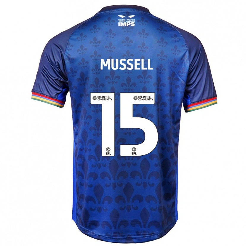 Danxen Criança Camisola Theo Mussell #15 Azul Marinho Alternativa 2025/26 Camisa