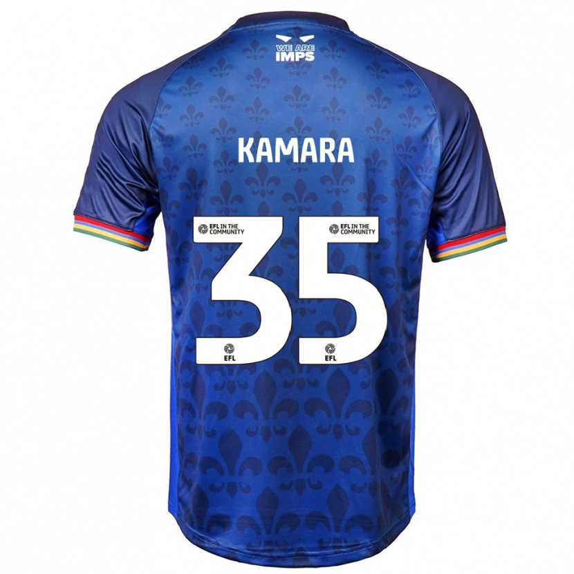 Danxen Criança Camisola Mj Kamara #35 Azul Marinho Alternativa 2025/26 Camisa