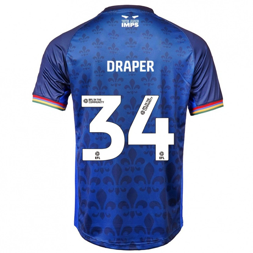 Danxen Criança Camisola Freddie Draper #34 Azul Marinho Alternativa 2025/26 Camisa