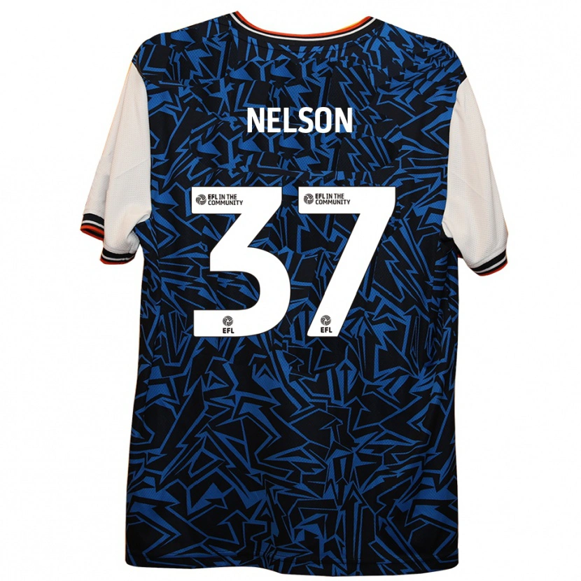 Danxen Criança Camisola Zack Nelson #37 Azul Preto Branco Alternativa 2025/26 Camisa