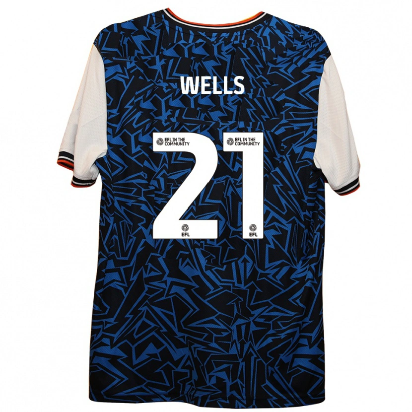 Danxen Criança Camisola Nahki Wells #21 Azul Preto Branco Alternativa 2025/26 Camisa