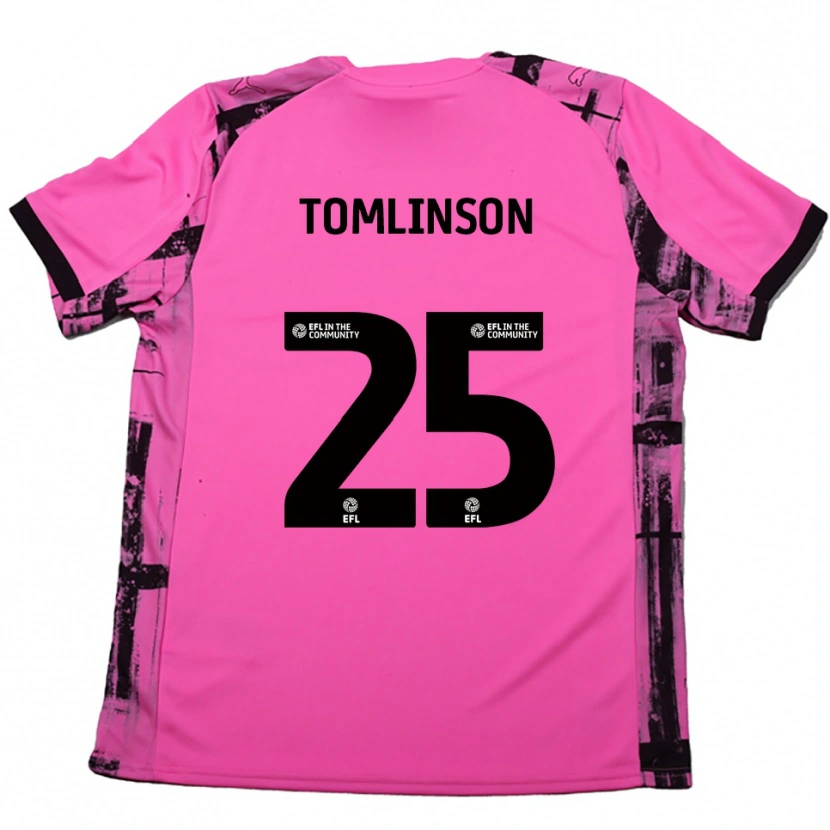 Danxen Criança Camisola Josh Tomlinson #25 Rosa Vermelho Preto Alternativa 2025/26 Camisa