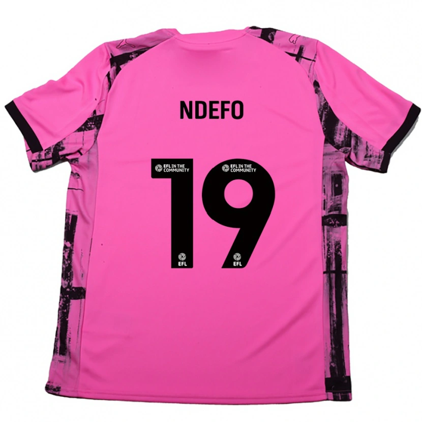 Danxen Criança Camisola Ona Ndefo #19 Rosa Vermelho Preto Alternativa 2025/26 Camisa