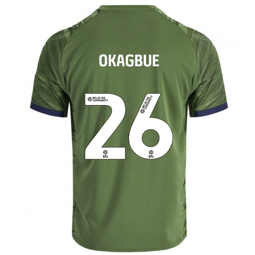 Danxen Criança Camisola David Okagbue #26 Verde Branco Alternativa 2025/26 Camisa