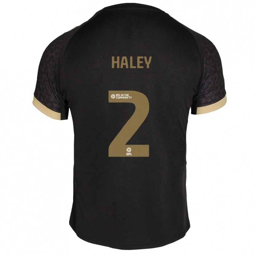 Danxen Criança Camisola Toby Haley #2 Preto Dourado Alternativa 2025/26 Camisa
