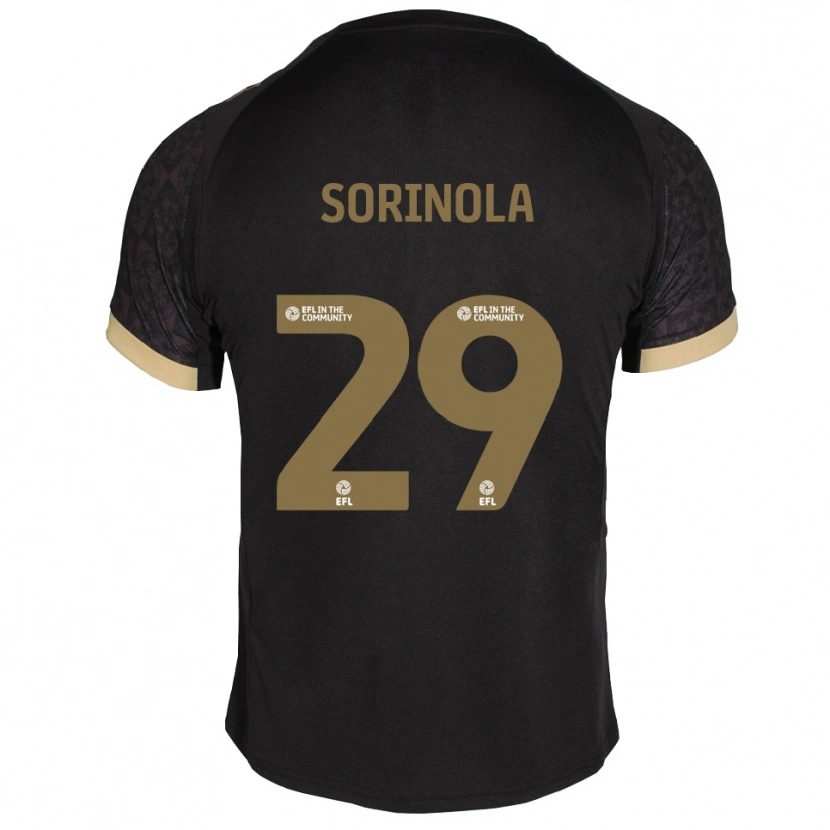 Danxen Criança Camisola Matthew Sorinola #29 Preto Dourado Alternativa 2025/26 Camisa