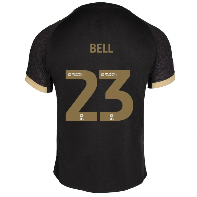 Danxen Criança Camisola Katelyn Bell #23 Preto Dourado Alternativa 2025/26 Camisa