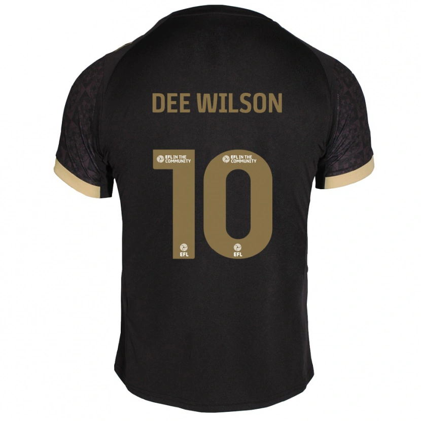 Danxen Criança Camisola Georgia Dee Wilson #10 Preto Dourado Alternativa 2025/26 Camisa