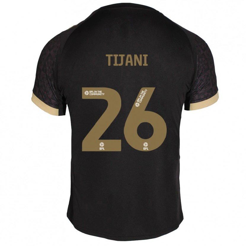 Danxen Criança Camisola Muhamed Tijani #26 Preto Dourado Alternativa 2025/26 Camisa