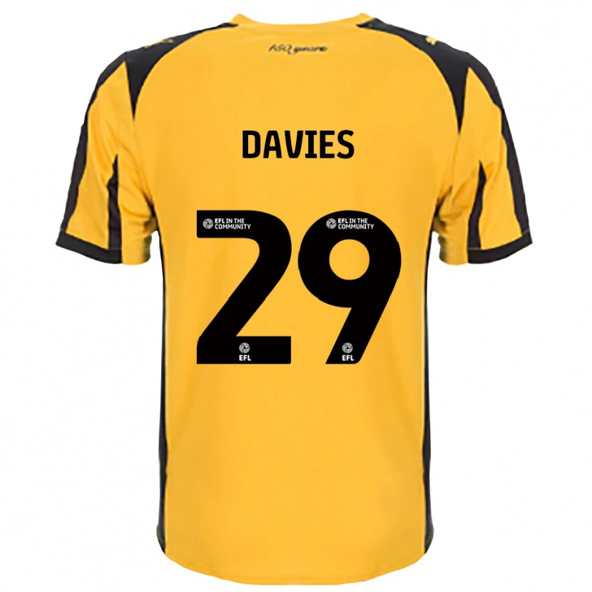 Danxen Criança Camisola Arron Davies #29 Laranja Preto Alternativa 2025/26 Camisa