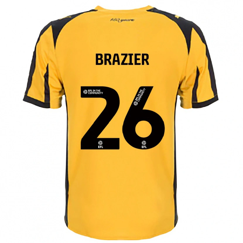 Danxen Criança Camisola Liam Brazier #26 Laranja Preto Alternativa 2025/26 Camisa