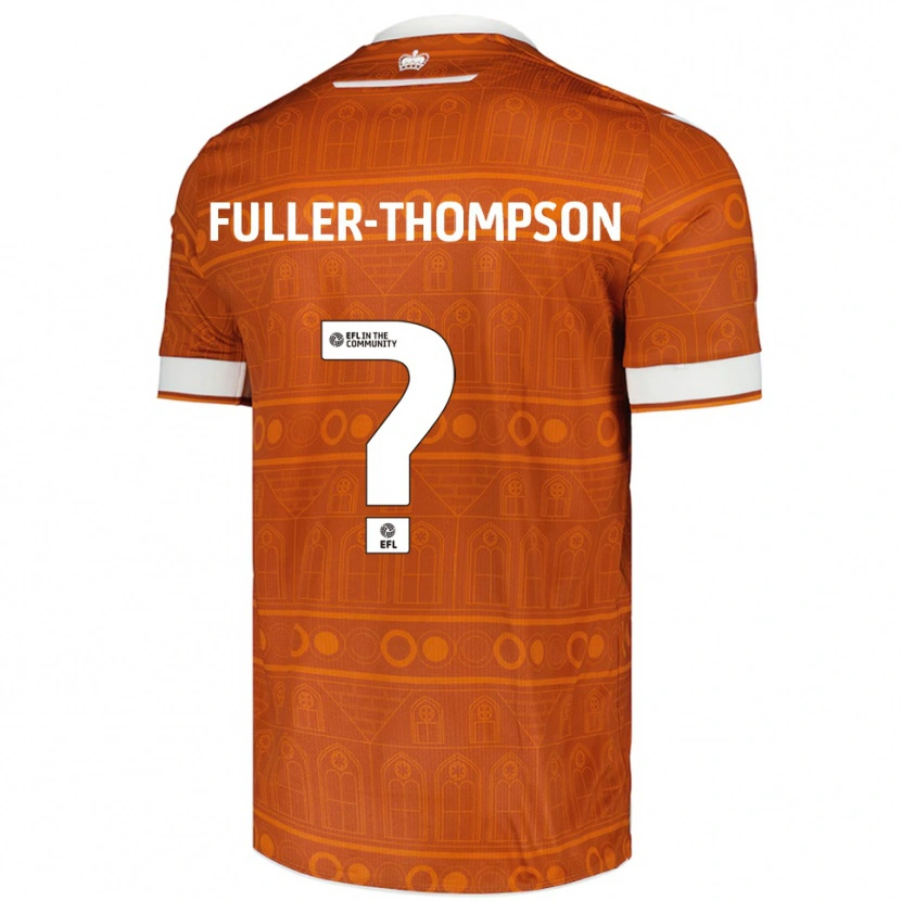 Danxen Criança Camisola Kallum Fuller-Thompson #0 Laranja Branco Alternativa 2025/26 Camisa