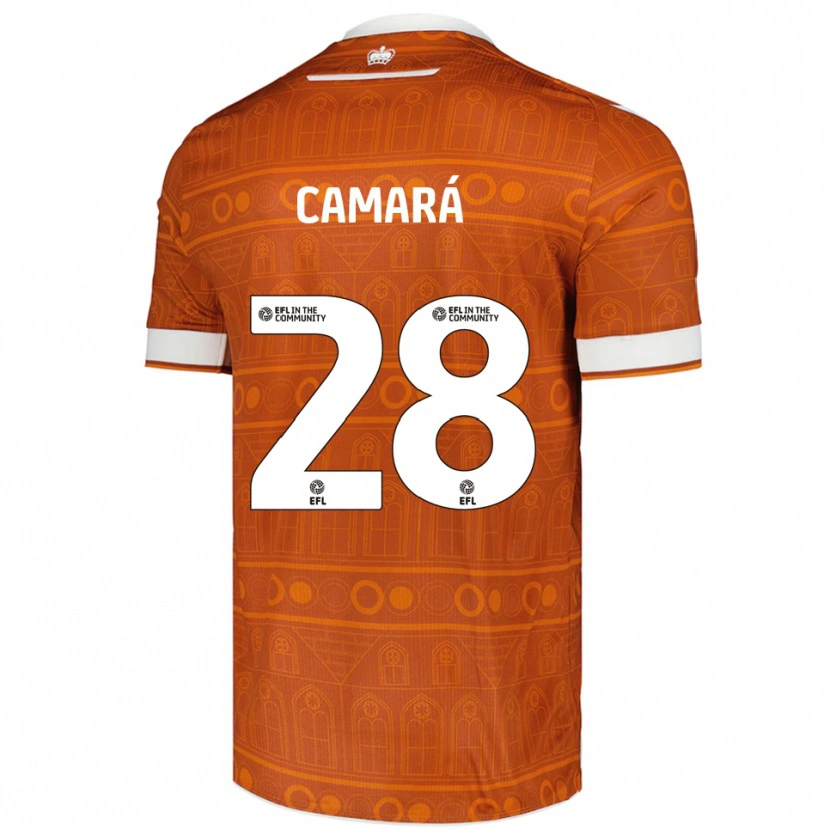 Danxen Criança Camisola Mamadi Camará #28 Laranja Branco Alternativa 2025/26 Camisa