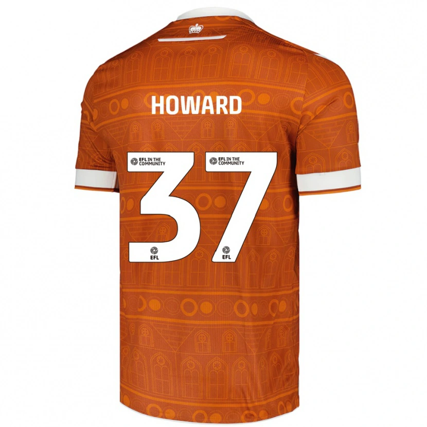 Danxen Criança Camisola Luke Howard #37 Laranja Branco Alternativa 2025/26 Camisa
