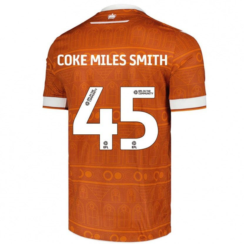 Danxen Criança Camisola Kiyan Coke Miles Smith #45 Laranja Branco Alternativa 2025/26 Camisa