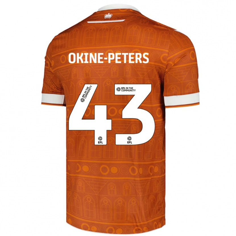 Danxen Criança Camisola Jeremiah Okine-Peters #43 Laranja Branco Alternativa 2025/26 Camisa