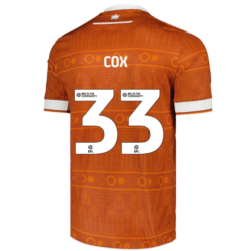Danxen Criança Camisola Bella Cox #33 Laranja Branco Alternativa 2025/26 Camisa