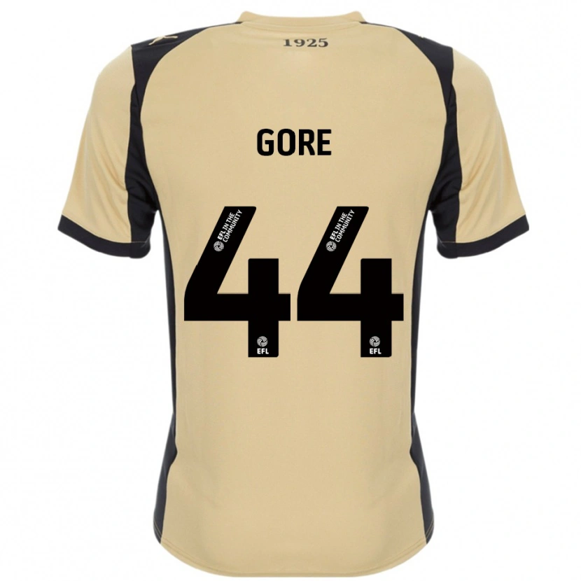 Danxen Criança Camisola Daniel Gore #44 Dourado Preto Alternativa 2025/26 Camisa