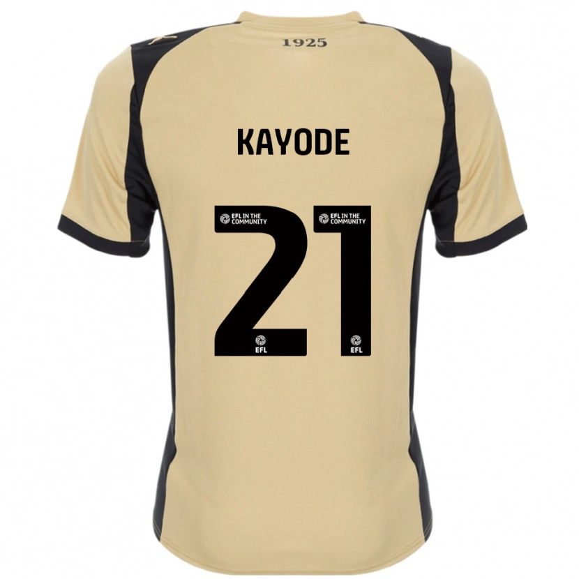 Danxen Criança Camisola Joshua Kayode #21 Dourado Preto Alternativa 2025/26 Camisa