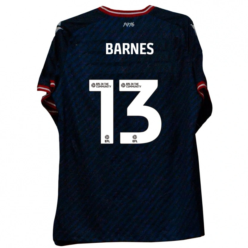 Danxen Criança Camisola Callum Barnes #13 Azul Marinho Vermelho Alternativa 2025/26 Camisa