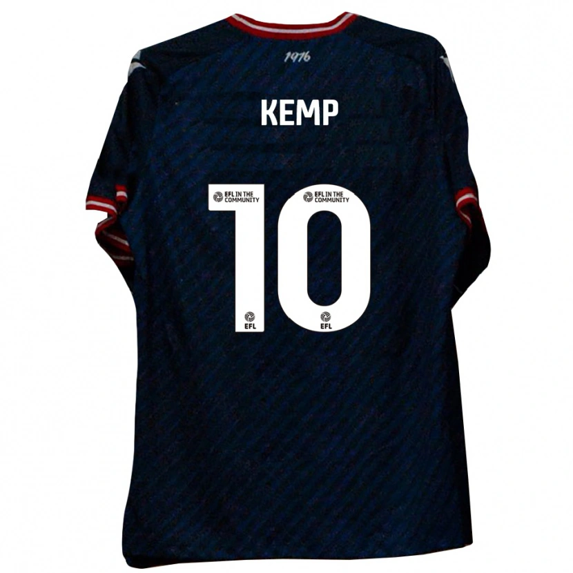 Danxen Criança Camisola Dan Kemp #10 Azul Marinho Vermelho Alternativa 2025/26 Camisa