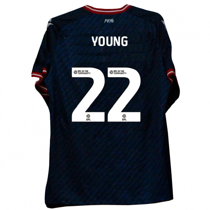 Danxen Criança Camisola Jake Young #22 Azul Marinho Vermelho Alternativa 2025/26 Camisa