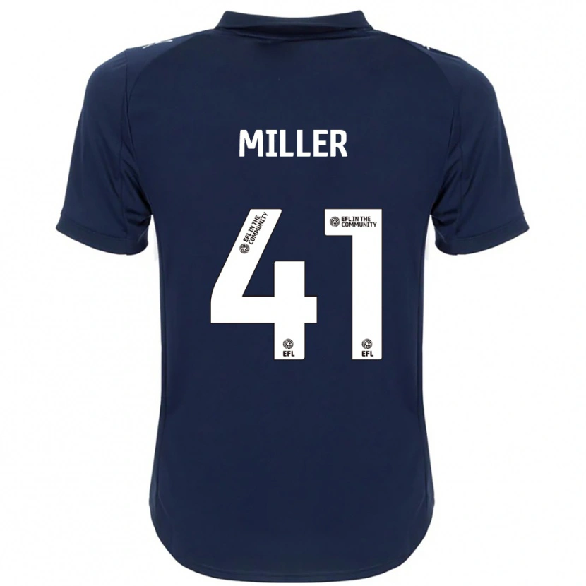 Danxen Criança Camisola K'marni Miller #41 Azul Marinho Branco Alternativa 2025/26 Camisa
