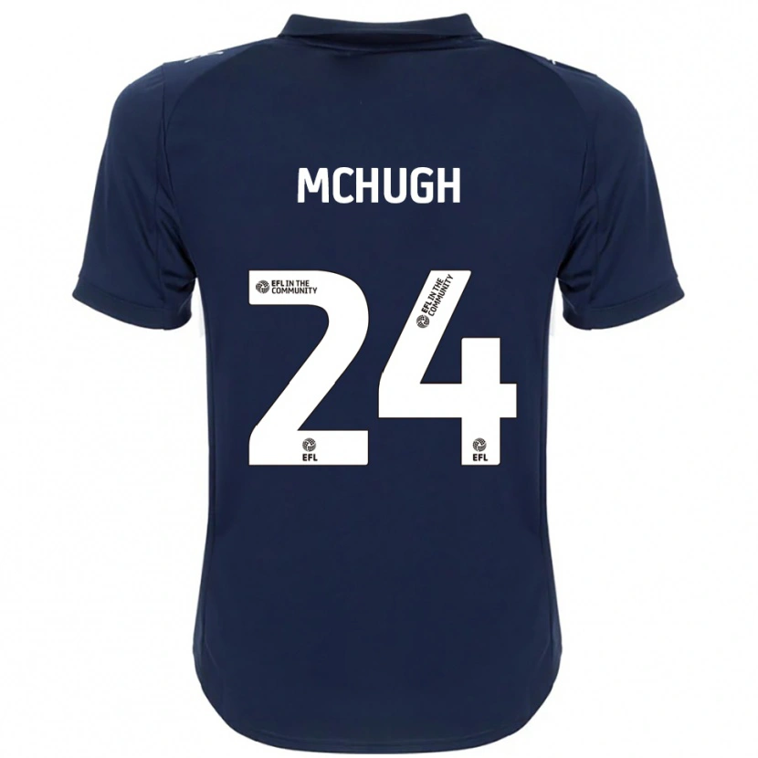 Danxen Criança Camisola Harry Mchugh #24 Azul Marinho Branco Alternativa 2025/26 Camisa