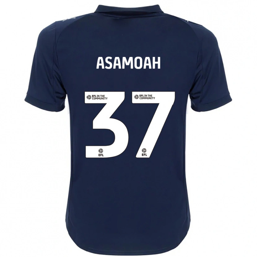 Danxen Criança Camisola Maleace Asamoah #37 Azul Marinho Branco Alternativa 2025/26 Camisa