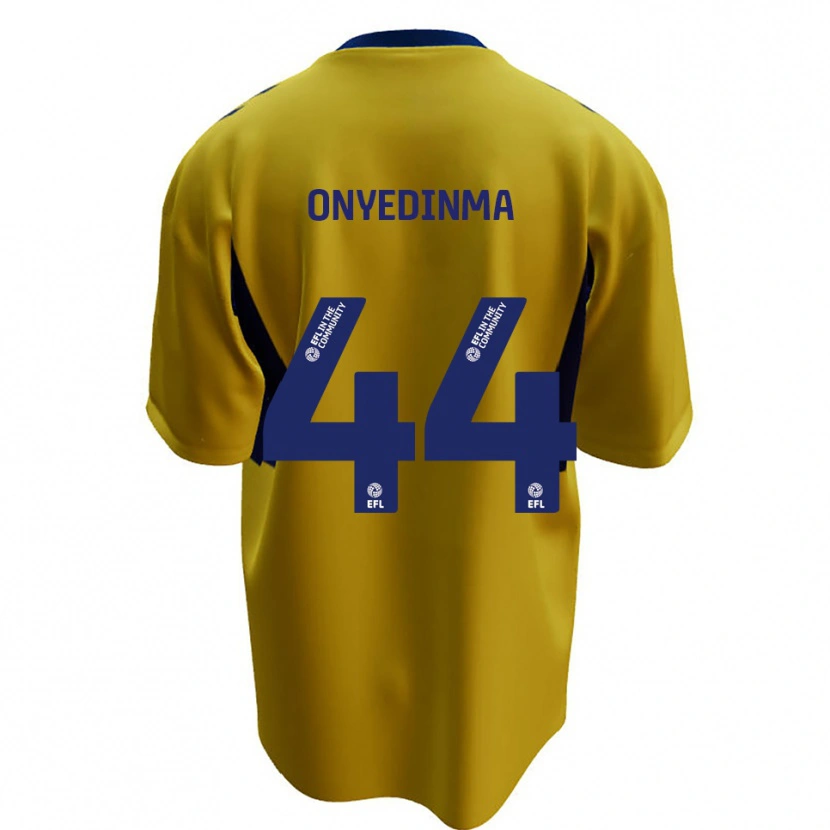 Danxen Criança Camisola Fred Onyedinma #44 Amarelo Azul Alternativa 2025/26 Camisa