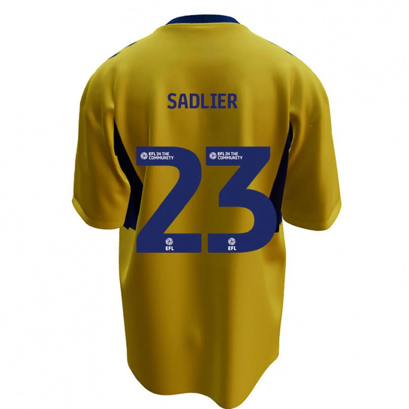 Danxen Criança Camisola Kieran Sadlier #23 Amarelo Azul Alternativa 2025/26 Camisa