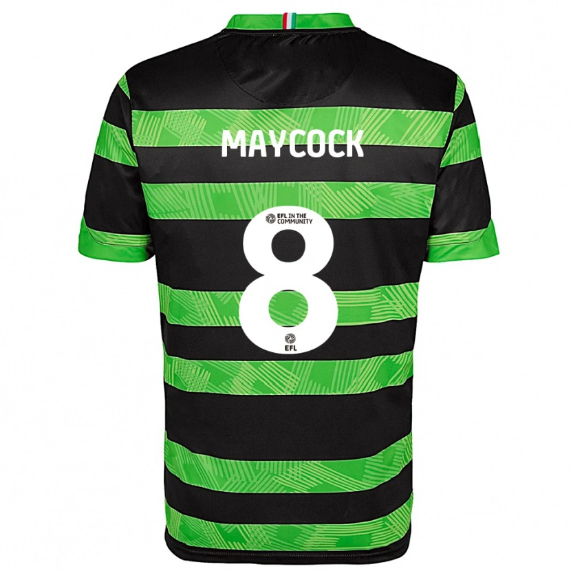 Danxen Criança Camisola Callum Maycock #8 Preto Verde Alternativa 2025/26 Camisa